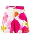 La Doublej Good Butt Floral Cotton-stretch Shorts In Multicolor