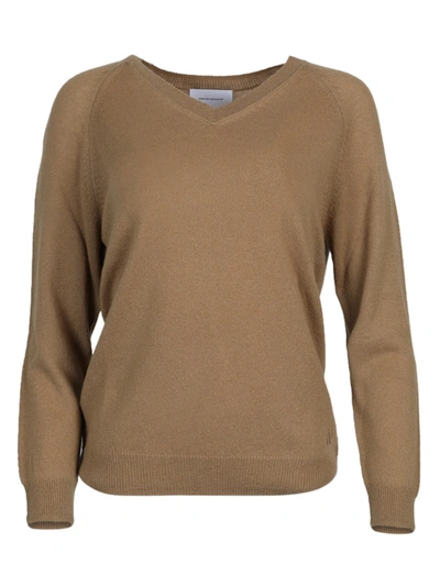 Alexandra Golovanoff Camel Cashmere Sweater In Army Green