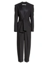 ALEXANDER WANG Black Tie Waist Tuxedo Jumpsuit,1WC1207064