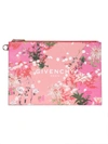 GIVENCHY PINK FLORAL PRINT POUCH,BB607VB0T2