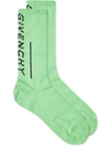 Givenchy Split Logo Socks In Green