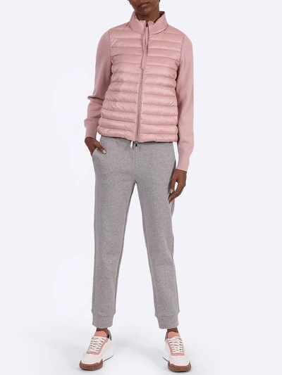 Moncler Puffer Vest Cardigan In Pink