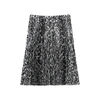 Burberry Rersby Leopard Print Pleated Skirt