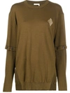 CHLOÉ OLIVE BUTTONED-SLEEVE TOP,C20SMP5860021R