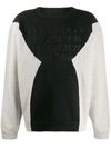 Maison Margiela Deconstructed Crew Neck Sweatshirt In Black