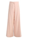 MAISON RABIH KAYROUZ LIGHT PINK WIDE LEG PANTS,C P1205