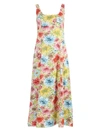 ALEXA CHUNG MULTICOLORED FLORAL MID-LENGTH DRESS,DR07