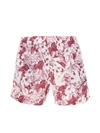 OFF-WHITE FLORAL ARROW LOGO SWIM TRUNKS RED,OMFA003S20G44034