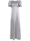 THE VAMPIRE'S WIFE SILK FLORAL PUFF SLEEVE DRESS,DR291
