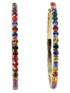 AREA MULTICOLORED EMBELLISHED HOOP EARRING,RE20A05