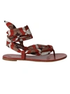 GIANVITO ROSSI SILK SCARF ANKLE-TIE SANDAL,G31724.05CUO.VFACRMC