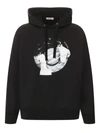 VALENTINO BLACK AND WHITE SOUL PLANETS HOODIE,TV3MF08S60Q