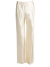 The Row Gala Satin High-rise Wide-leg Pants In White