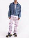 VETEMENTS PINK MULTICOLORED COMIC JEANS,SS20PA197 2800