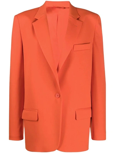 Attico Oversized Deep V-neck Blazer In Orange