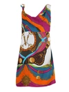 VERSACE Multicolored Barocco Print Mini Dress,A85360 A233261