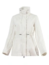 Moncler Ocre Cream Shell Jacket In White
