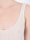 Co Ivory Pointelle Knit Tank Top