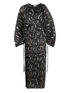 GIVENCHY FLORAL KIMONO STYLE MAXI DRESS,BW20XP1318