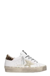 GOLDEN GOOSE HI-STAR SNEAKERS IN WHITE LEATHER,11349093