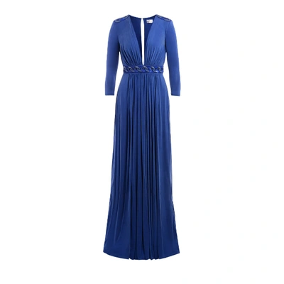 Elisabetta Franchi Celyn B. Long Dress Elisabetta Franchi Cobalt Blue Color