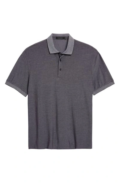 Ermenegildo Zegna Classic Fit Short Sleeve Pique Polo In Navy