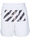 OFF-WHITE OFF-WHITE MEN'S WHITE POLYESTER SHORTS,OMCI005S201010040188 XS