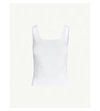 Vince Square-neck Stretch-knit Top In Optic White