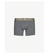 Versace Iconic-print Stretch-cotton Trunks In Grey