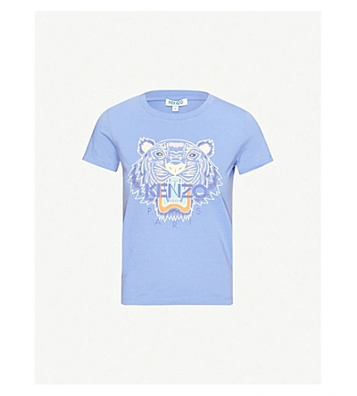 Kenzo Tiger-print Cotton-jersey T-shirt In Wisteria