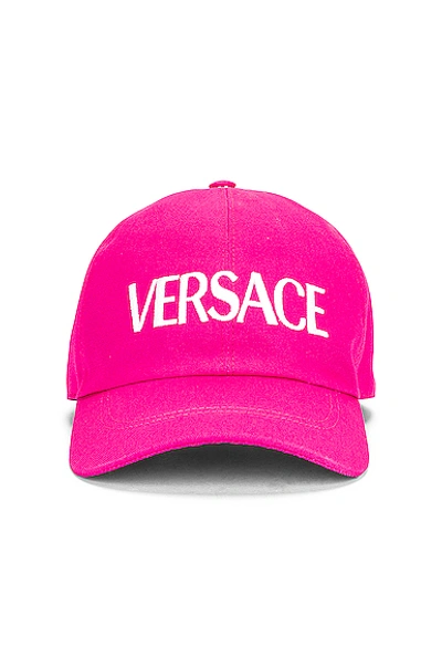 Versace 棒球帽 In Fuchsia & White