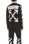 OFF-WHITE AIRPORT TAPE LONG SLEEVE TEE,OFFF-MS174