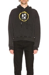 Off-white Spray Circle Hoodie In Black & Multi