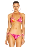 VERSACE TRIANGLE BIKINI TOP,VSAC-WX19