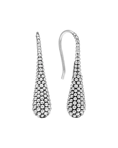 Lagos Sterling Silver Caviar Tear Drop Earrings