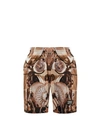Burberry Stretton Wilford Shorts In Beige,black,brown