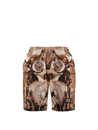 Burberry Stretton Wilford Shorts In Brown