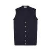 JOHN SMEDLEY STAVELEY NAVY MERINO WOOL WAISTCOAT,3840541