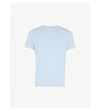 Sandro Solid Regular-fit Cotton-jersey T-shirt In Sky Blue