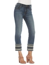 DRIFTWOOD COLETTE CROP TEXTURE-EMBROIDERD JEANS,0400012493649