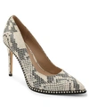 Bcbgeneration Holli Pointed Toe Pump In Ivory Snake