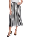 VINCE CAMUTO STRIPED BELTED SKIRT