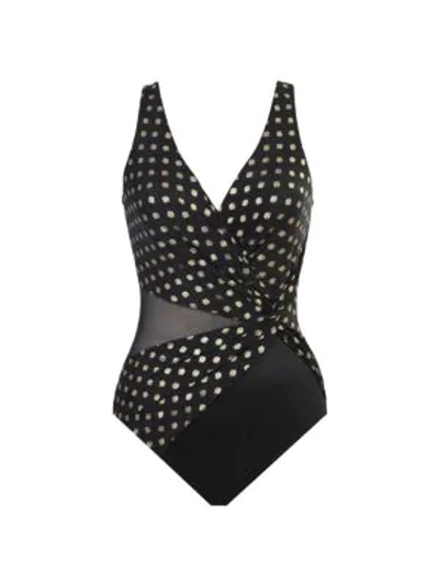 Miraclesuit Perla Circe One-piece Swimsuit Women's Swimsuit In Gold Dot
