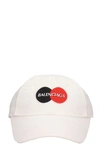 BALENCIAGA UNIFORM HATS IN WHITE COTTON,11349413