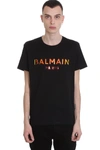 BALMAIN T-SHIRT IN BLACK COTTON,11349601