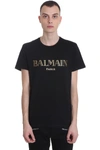 BALMAIN T-SHIRT IN BLACK COTTON,11349584