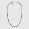 GUCCI GUCCI SILVER NECKLACE WITH INTERLOCKING G