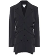 Bottega Veneta Light Technical Gabardine Silk-blend Jacket In Black