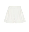 VALENTINO LEATHER HIGH-RISE SHORTS,P00462521