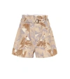 ISABEL MARANT ILIANY CAMOUFLAGE COTTON-BLEND SHORTS,P00471533